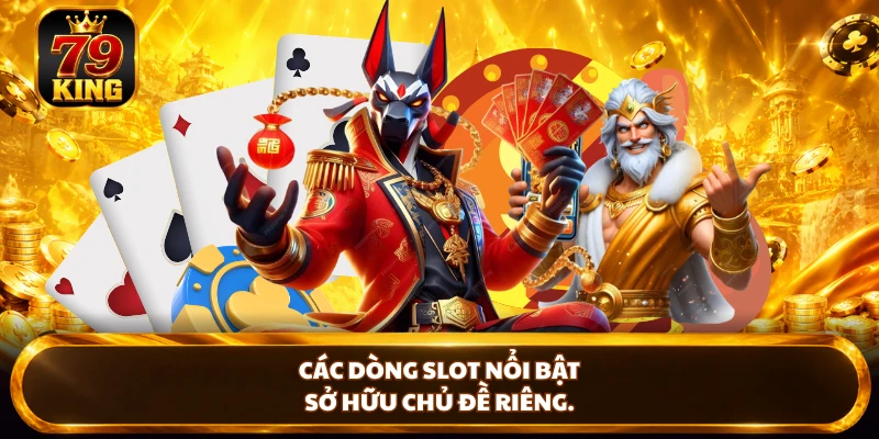 Các dòng slot nổi bật sở hữu chủ đề riêng.