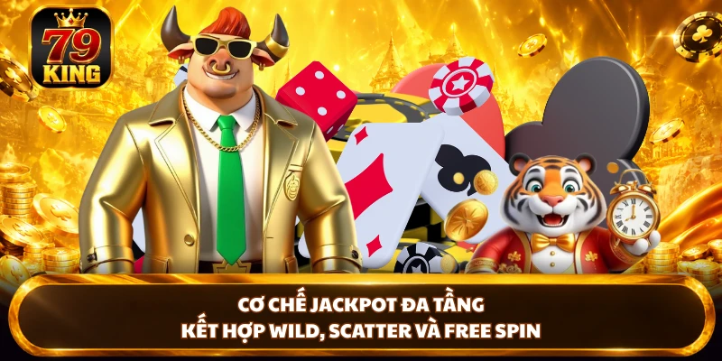 Cơ chế Jackpot đa tầng kết hợp Wild, Scatter và Free Spin